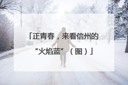 正青春，来看信州的“火焰蓝”（图）
