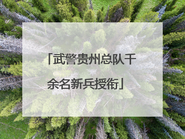 武警贵州总队千余名新兵授衔