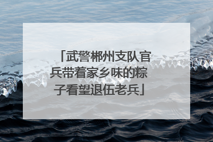 武警郴州支队官兵带着家乡味的粽子看望退伍老兵