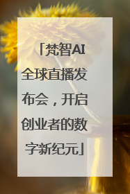 梵智AI全球直播发布会，开启创业者的数字新纪元