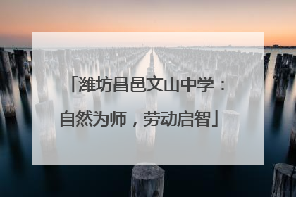 潍坊昌邑文山中学：自然为师，劳动启智