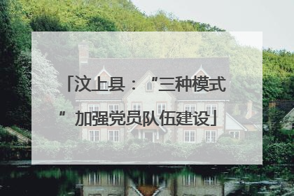 汶上县：“三种模式”加强党员队伍建设
