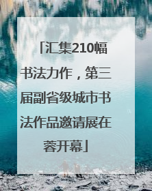 汇集210幅书法力作，第三届副省级城市书法作品邀请展在蓉开幕