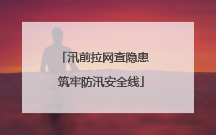 汛前拉网查隐患 筑牢防汛安全线
