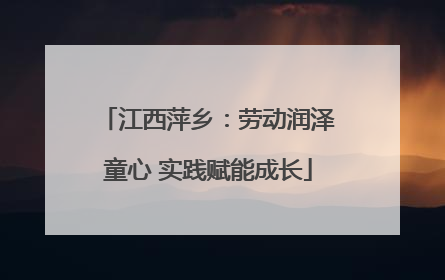 江西萍乡：劳动润泽童心 实践赋能成长