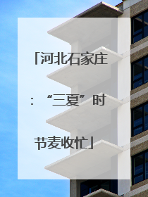 河北石家庄：“三夏”时节麦收忙