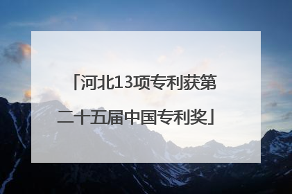 河北13项专利获第二十五届中国专利奖