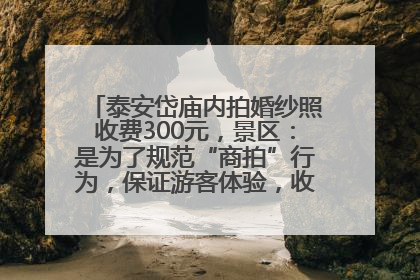 泰安岱庙内拍婚纱照收费300元，景区：是为了规范“商拍”行为，保证游客体验，收取费用全部上交国库