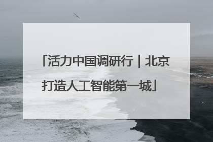 活力中国调研行｜北京打造人工智能第一城