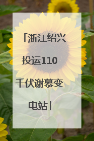浙江绍兴投运110千伏谢慕变电站