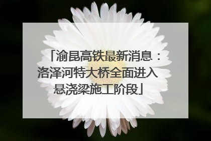 渝昆高铁最新消息：洛泽河特大桥全面进入悬浇梁施工阶段