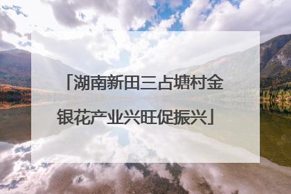湖南新田三占塘村金银花产业兴旺促振兴