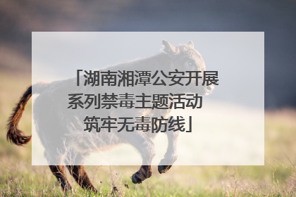 湖南湘潭公安开展系列禁毒主题活动 筑牢无毒防线