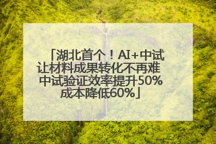 湖北首个！AI+中试让材料成果转化不再难 中试验证效率提升50%成本降低60%