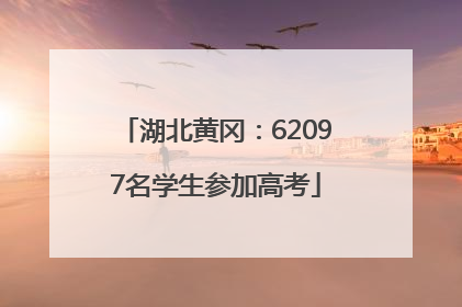 湖北黄冈：62097名学生参加高考