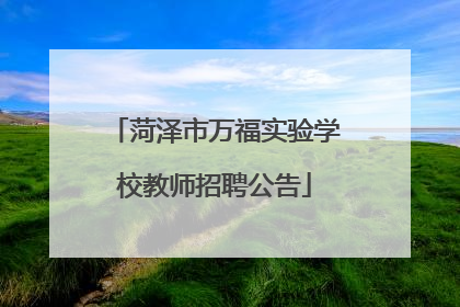 菏泽市万福实验学校教师招聘公告