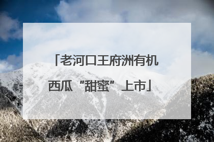 老河口王府洲有机西瓜“甜蜜”上市