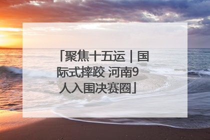 聚焦十五运｜国际式摔跤 河南9人入围决赛圈