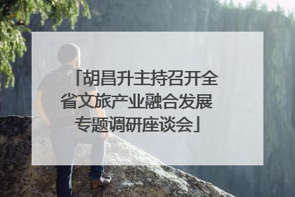 胡昌升主持召开全省文旅产业融合发展专题调研座谈会