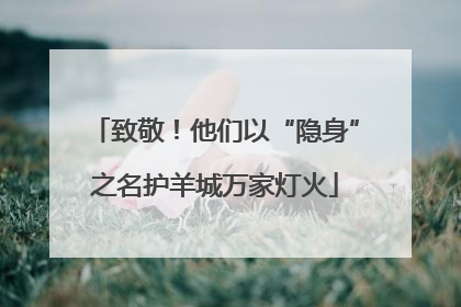 致敬！他们以“隐身”之名护羊城万家灯火