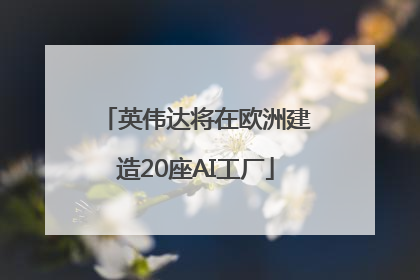 英伟达将在欧洲建造20座AI工厂