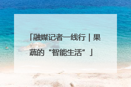 融媒记者一线行｜果蔬的“智能生活”