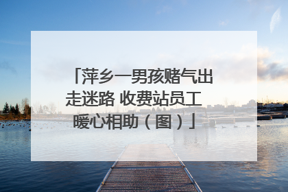 萍乡一男孩赌气出走迷路 收费站员工暖心相助（图）