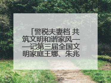警税夫妻档 共筑文明和谐家风——记第三届全国文明家庭王娜、朱兆鹏家庭