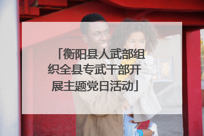 衡阳县人武部组织全县专武干部开展主题党日活动