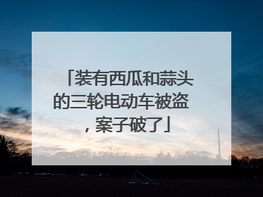 装有西瓜和蒜头的三轮电动车被盗，案子破了