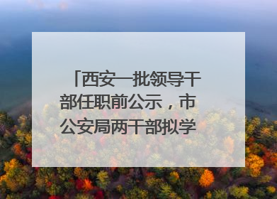 西安一批领导干部任职前公示，市公安局两干部拟学历破格提拔
