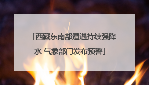 西藏东南部遭遇持续强降水 气象部门发布预警