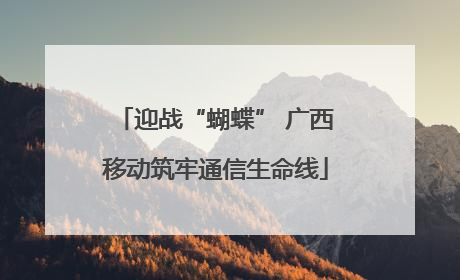 迎战“蝴蝶” 广西移动筑牢通信生命线