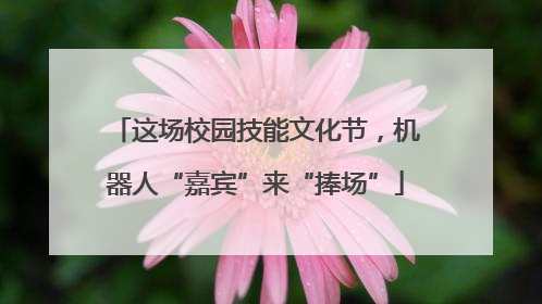 这场校园技能文化节，机器人“嘉宾”来“捧场”