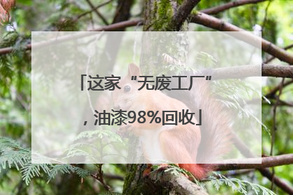 这家“无废工厂”，油漆98%回收