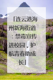 连云港海州新海街道：禁毒宣传进校园，护航青春助成长
