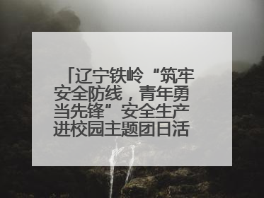 辽宁铁岭“筑牢安全防线，青年勇当先锋”安全生产进校园主题团日活动举行
