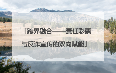 跨界融合——责任彩票与反诈宣传的双向赋能