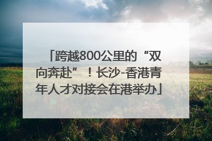 跨越800公里的“双向奔赴”！长沙-香港青年人才对接会在港举办