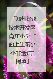 郑州经济技术开发区肖庄小学“面上生花小小非遗馆”揭幕