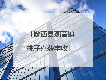 郧西县观音镇桃子喜获丰收