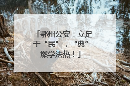 鄂州公安：立足于“民”，“典”燃学法热！