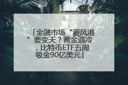 金融市场“避风港”要变天？黄金遇冷，比特币ETF五周吸金90亿美元