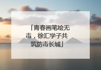青春画笔绘无毒，徐汇学子共筑防毒长城