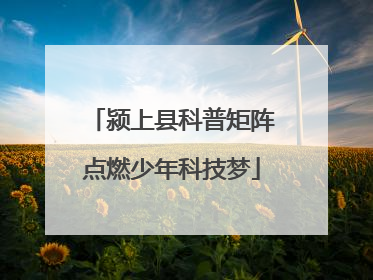 颍上县科普矩阵点燃少年科技梦