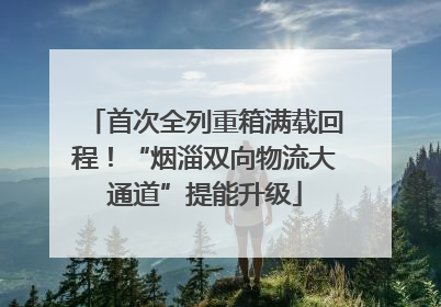 首次全列重箱满载回程！“烟淄双向物流大通道”提能升级