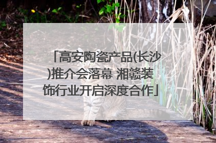 高安陶瓷产品(长沙)推介会落幕 湘赣装饰行业开启深度合作