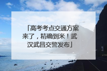 高考考点交通方案来了，精确到米！武汉武昌交警发布