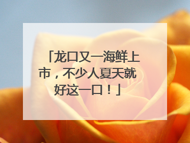龙口又一海鲜上市，不少人夏天就好这一口！