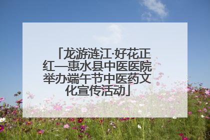 龙游涟江·好花正红—惠水县中医医院举办端午节中医药文化宣传活动